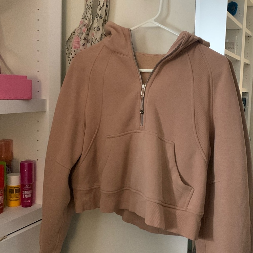 Lululemon pink sand scuba halfzip